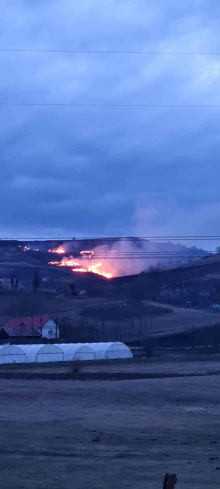 Incendiu de vegetatie la Valea Larga Incendiu de vegetatie la Valea Larga