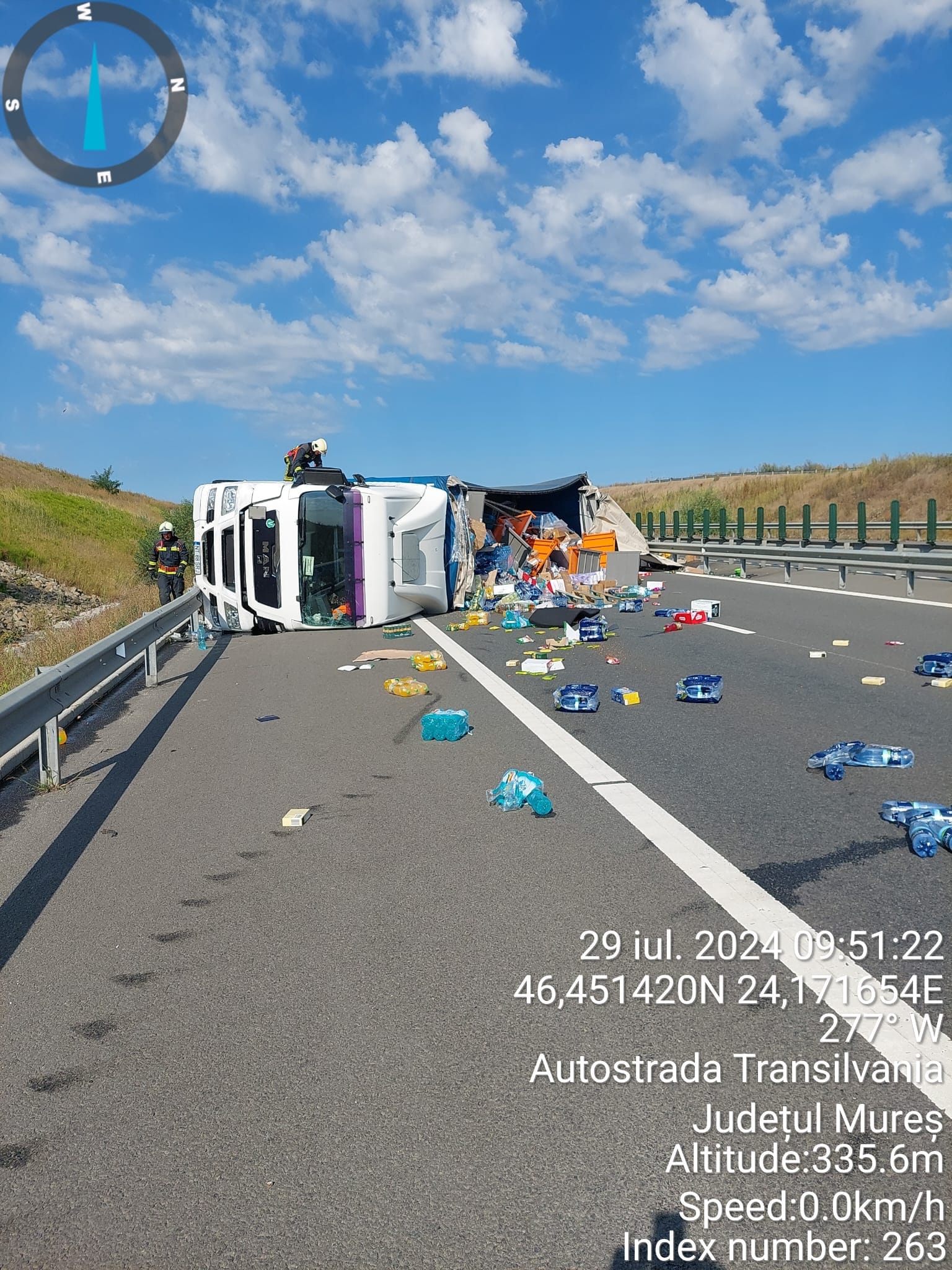 Camion rasturnat langa Ludus Camion rasturnat langa Ludus