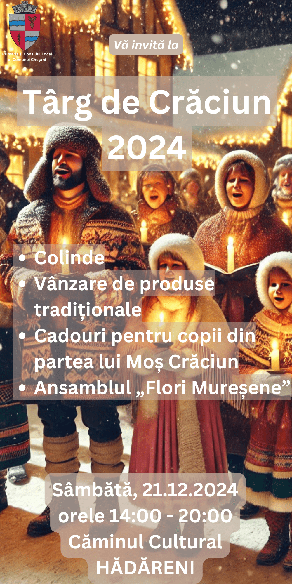🎄✨ Primăria și Consiliul Local al Comunei Chețani vă invită la TÂRGUL DE CRĂCIUN 2024! 🎁❄ 🎄✨ Primăria și Consiliul Local al Comunei Chețani vă invită la TÂRGUL DE CRĂCIUN 2024! 🎁❄