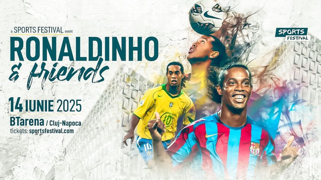 Ronaldinho, legenda fotbalului mondial, vine la Sports Festival 2025! Ronaldinho, legenda fotbalului mondial, vine la Sports Festival 2025!
