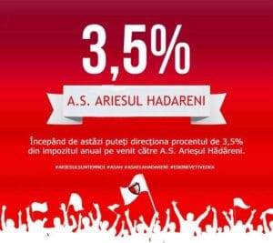 ❗❕ Redirecționează 3,5% din impozitul pe venit din 2024 către A.S. Arieșul Hădăreni ❗️❕ ❗❕ Redirecționează 3,5% din impozitul pe venit din 2024 către A.S. Arieșul Hădăreni ❗️❕