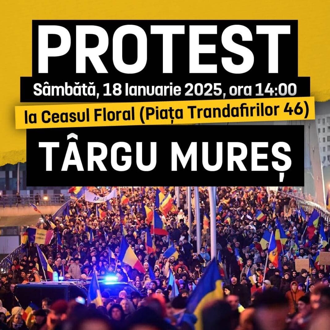 Târgu Mureș: Protest de amploare împotriva regimului – mureșenii ies în stradă! Târgu Mureș: Protest de amploare împotriva regimului – mureșenii ies în stradă!