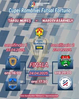 Careul de ași al futsalului românesc se înfruntă la Târgu Mureș Careul de ași al futsalului românesc se înfruntă la Târgu Mureș