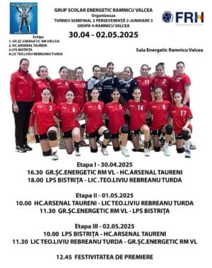 HC Arsenal Tăureni, în lupta pentru calificare la Turneul Semifinal 2 de Junioare 3, la Râmnicu Vâlcea HC Arsenal Tăureni, în lupta pentru calificare la Turneul Semifinal 2 de Junioare 3, la Râmnicu Vâlcea