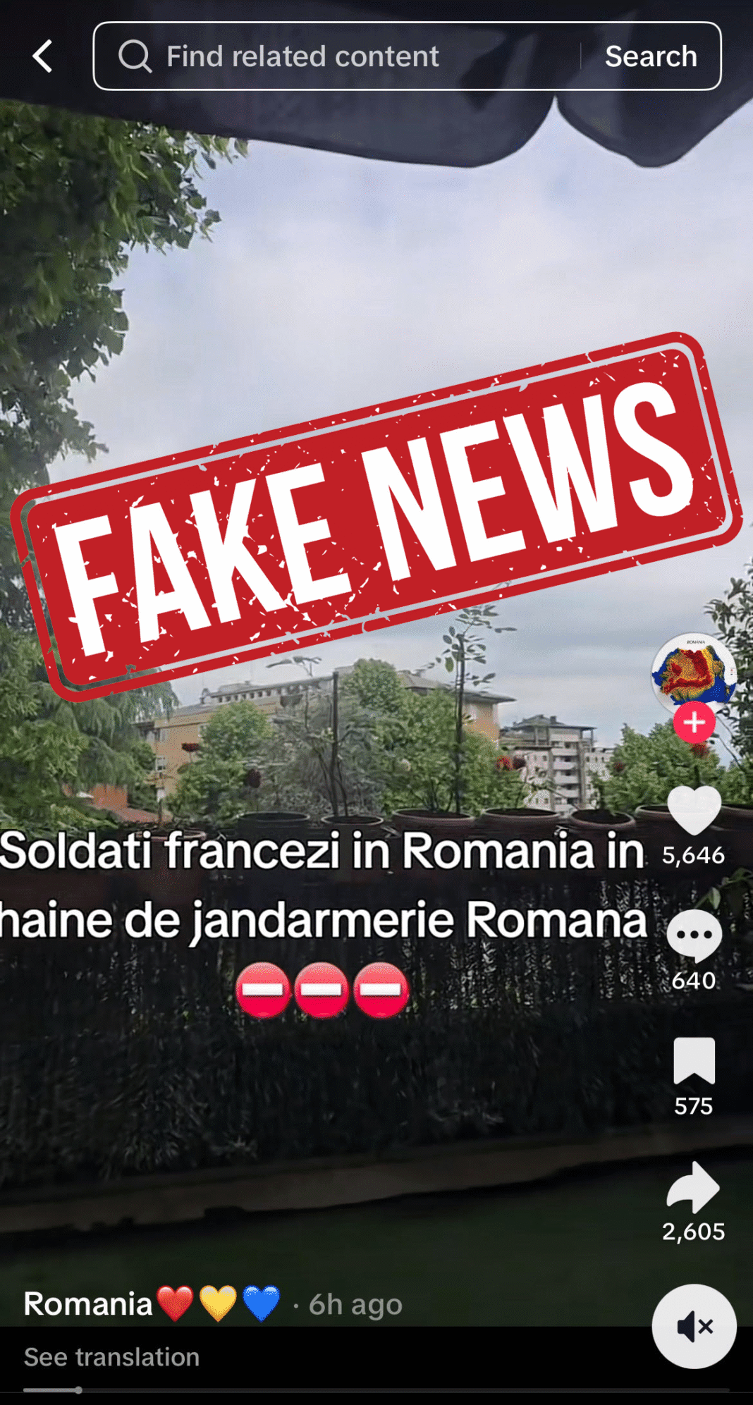 Încercare de dezinformare pe platforma TikTok, cu privire la militarii francezi din România Încercare de dezinformare pe platforma TikTok, cu privire la militarii francezi din România