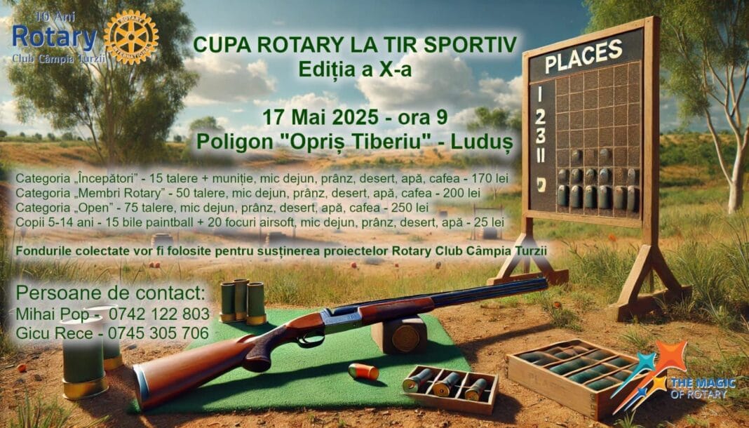 Cupa Rotary la Tir Sportiv – Ediția a X-a, un eveniment de tradiție pentru o cauză nobilă Cupa Rotary la Tir Sportiv – Ediția a X-a, un eveniment de tradiție pentru o cauză nobilă
