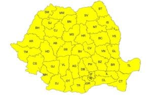 ATENȚIONARE METEOROLOGICĂ COD GALBEN ATENȚIONARE METEOROLOGICĂ COD GALBEN