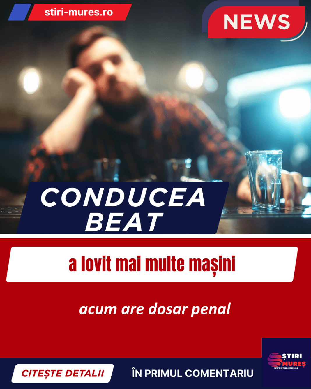 Conducea beat la Târgu Mureș: Șofer prins după ce a lovit mai multe mașini parcate Conducea beat la Târgu Mureș: Șofer prins după ce a lovit mai multe mașini parcate