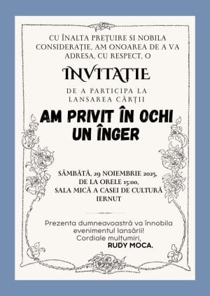 Lansare de carte la Iernut: „Am privit în ochi un înger”, invitație la emoție și reflecție Lansare de carte la Iernut: „Am privit în ochi un înger”, invitație la emoție și reflecție