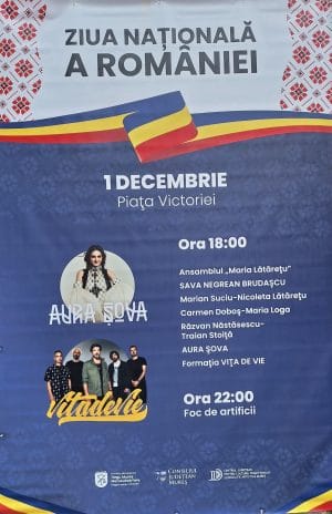 Târgu Mureș se pregătește de sărbătoare: 1 Decembrie cu muzică, tradiție și artificii în Piața Victoriei Târgu Mureș se pregătește de sărbătoare: 1 Decembrie cu muzică, tradiție și artificii în Piața Victoriei