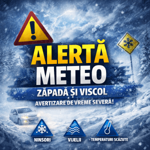 Un nou cod portocaliu de zăpadă, în județul Mureș Un nou cod portocaliu de zăpadă, în județul Mureș