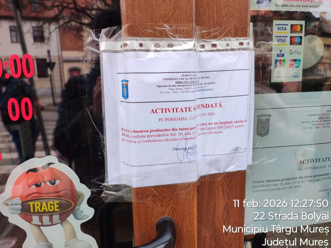 VÂNZARE DE NICOTINĂ LA DOI PAȘI DE ȘCOALĂ! AMENDĂ MAXIMĂ ȘI ACTIVITATE SUSPENDATĂ 30 DE ZILE VÂNZARE DE NICOTINĂ LA DOI PAȘI DE ȘCOALĂ! AMENDĂ MAXIMĂ ȘI ACTIVITATE SUSPENDATĂ 30 DE ZILE
