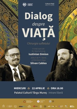 Dialog despre viață la Târgu Mureș: un neurochirurg cunoscut și starețul Mănăstirii Oașa, invitați la Palatul Culturii Dialog despre viață la Târgu Mureș: un neurochirurg cunoscut și starețul Mănăstirii Oașa, invitați la Palatul Culturii