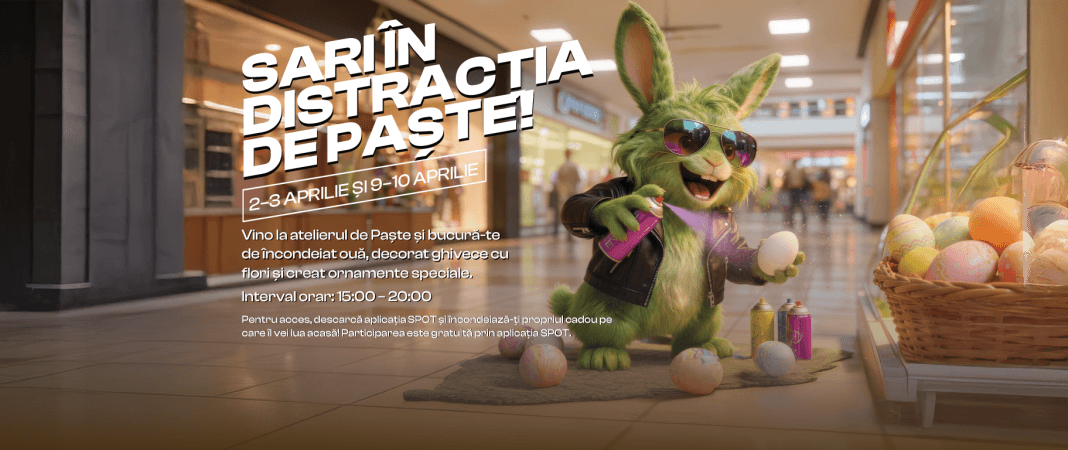 Shopping City Târgu Mureș găzduiește ateliere creative de Paște și anunță programul special pentru perioada sărbătorilor Shopping City Târgu Mureș găzduiește ateliere creative de Paște și anunță programul special pentru perioada sărbătorilor