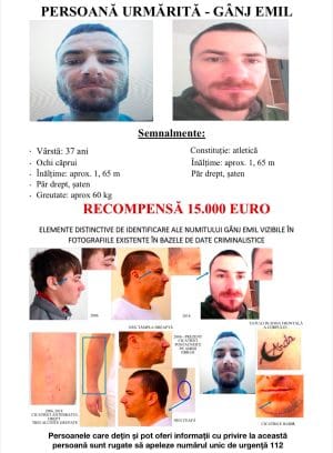 De ce este căutat Emil Gânj în Brașov? Emil Gânj - cel mai temut criminal român