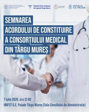 TÂRGU MUREȘ FACE UN PAS ISTORIC ÎN SĂNĂTATE! Se înființează Consorțiul Medical care unește cele mai importante instituții medicale și universitare TÂRGU MUREȘ FACE UN PAS ISTORIC ÎN SĂNĂTATE! Se înființează Consorțiul Medical care unește cele mai importante instituții medicale și universitare