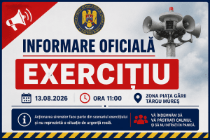 Exercițiu la Târgu Mureș – sirenele vor suna exercițiu la Târgu Mureș - sirenele vor suna în Piața Gării