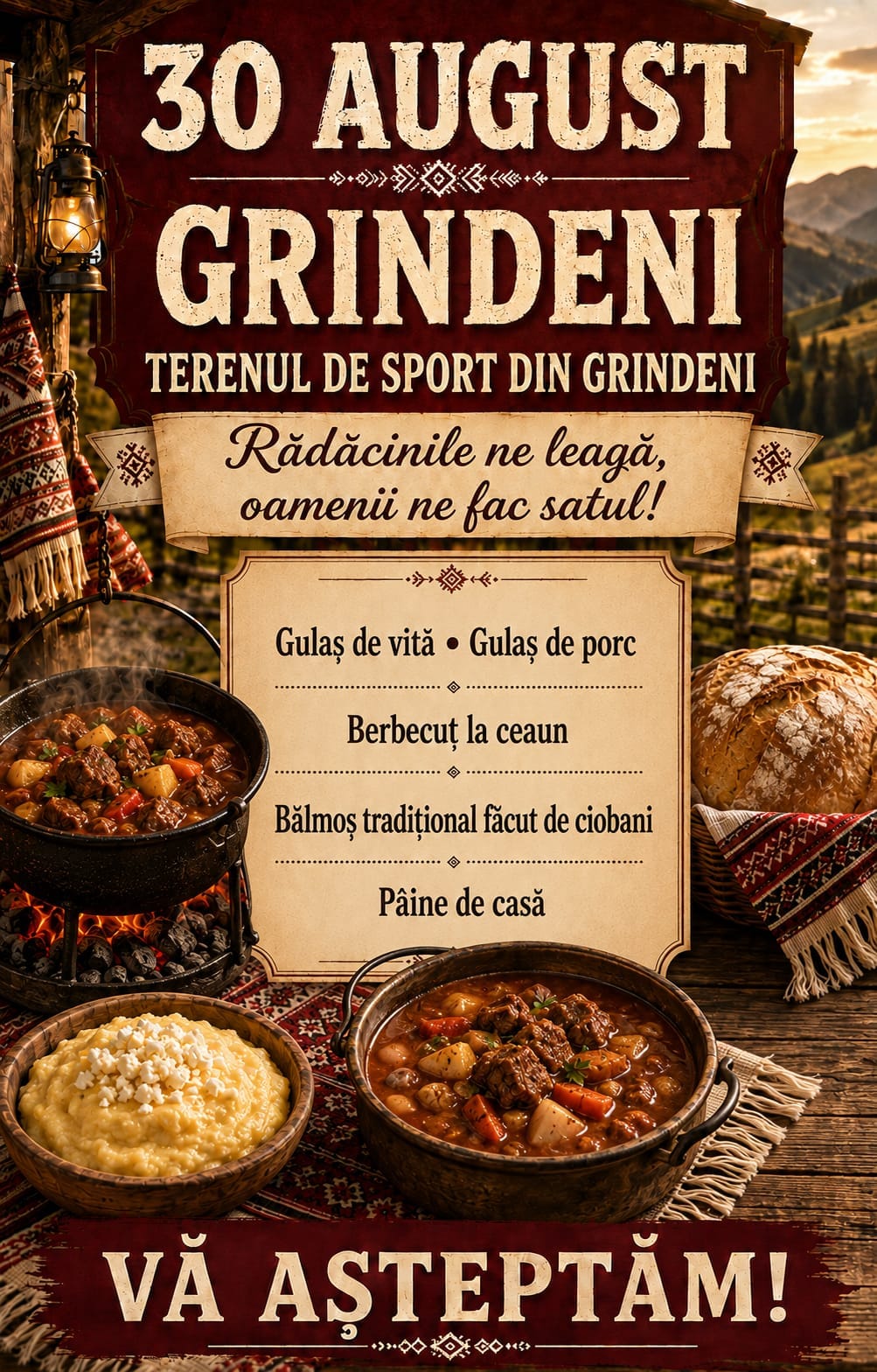 WhatsApp Image 2026-08-11 at 08.29.23 Serbare câmpenească la Grindeni, cu bucate tradiționale românești
